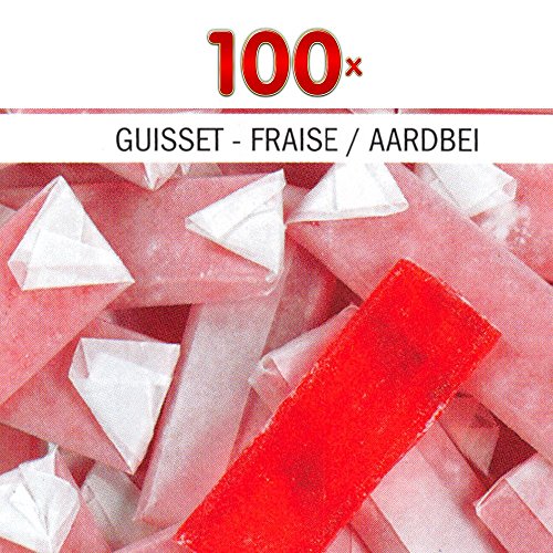Super sure Fraise 100 Stck. Packung (Mini Zuckerstange mit Erdbeergeschmack) von Guisset
