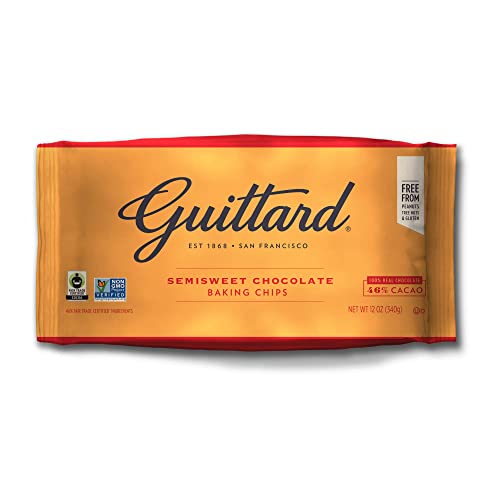 Guittard Semi Sweet Chocolate Chips – Hochwertige Zartbitterschokoladenstücke aus San Francisco, 340 g – Perfekt für Backen, heiße Schokolade, Desserts & mehr – Intensiver Geschmack mit feiner Vanille Guittard Semi Sweet Chocolate Chips – Hochwertige Zartbitterschokoladenstücke aus San Francisco, 340 g – Perfekt für Backen, heiße Schokolade, Desserts & mehr – Intensiver Geschmack mit feiner Vanille von Guittard