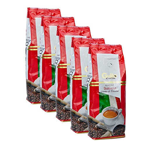 Gullo Caff? Classico Italiano Crema Toscana, 1000g ganze Bohne 5er Pack von Kaxilu