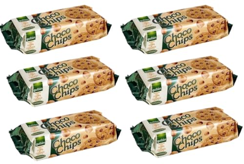 Gullon Choco Chips | Kekse Schokolade und Haselnüsse 125g | Pack of 6 von Gullon