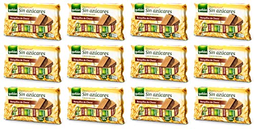 Gullon Zuckerfrei Schokolade Creme Obladen 210gm - [Pack of 12] von Gullon