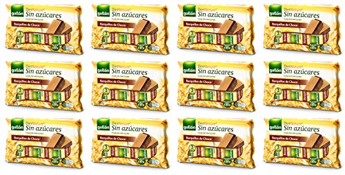 Gullon Zuckerfrei Schokolade Creme Obladen 210gm - [Pack of 12] von Gullon