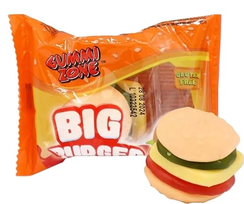 Gummy Big Burger Süßigkeiten (8 Stück) von Gummi Zone