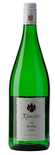 Riesling 1Liter tr. 2021 im Sparpaket von Gunter Künstler (1x1,0l), trockener Weisswein aus dem Rheingau von Gunter Künstler