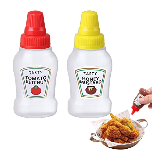 Gusengo Mini-Saucenflasche - Nachfüllbare Ketchup-Honig-Salatbehälter Flaschen, 25ml Ketchup-Quetschbehälter Flasche, Tragbarer Saucenbehälter Salatdressingbehälter Für Ketchup, BBQ, Dressing, Gusengo Mini-Saucenflasche - Nachfüllbare Ketchup-Honig-Salatbehälter Flaschen, 25ml Ketchup-Quetschbehälter Flasche, Tragbarer Saucenbehälter Salatdressingbehälter Für Ketchup, BBQ, Dressing, von Gusengo