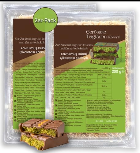 2x200g Kadayif Engelshaar Teigfäden für Dubai Schokolade, Süßigkeiten, Baklava 2x200g Kadayif Engelshaar Teigfäden für Dubai Schokolade, Süßigkeiten, Baklava von GustoLux