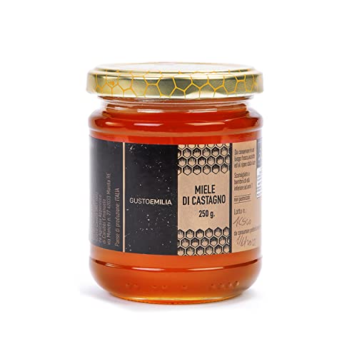 GUSTOEMILIA - Italienischer Berghonig - Kastanienhonig - 100% reiner, natürlicher, handwerklich hergestellter und unpasteurisierter Honig von Gustoemilia