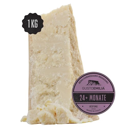 GUSTOEMILIA Berg-Parmigiano Reggiano Käse 24 Monate - Ideal für Pasta, Brot, Salate, Snacks und Früchte - 1 kg GUSTOEMILIA Berg-Parmigiano Reggiano Käse 24 Monate - Ideal für Pasta, Brot, Salate, Snacks und Früchte - 1 kg von Gustoemilia