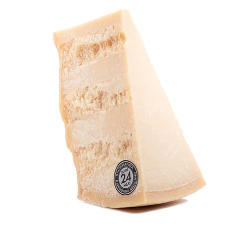GUSTOEMILIA - Parmigiano Reggiano Käse D.O.P. Reifezeit 24 Monate Parmesankäse am Stück 1 kg Packung Laktosefrei - GVO-frei – vakuumverpackt von Gustoemilia