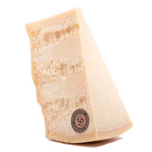 GUSTOEMILIA - Parmigiano Reggiano Käse D.O.P. Reifezeit 36 Monate Parmesankäse am Stück 1 kg Packung Laktosefrei - GVO-frei – vakuumverpackt von Gustoemilia