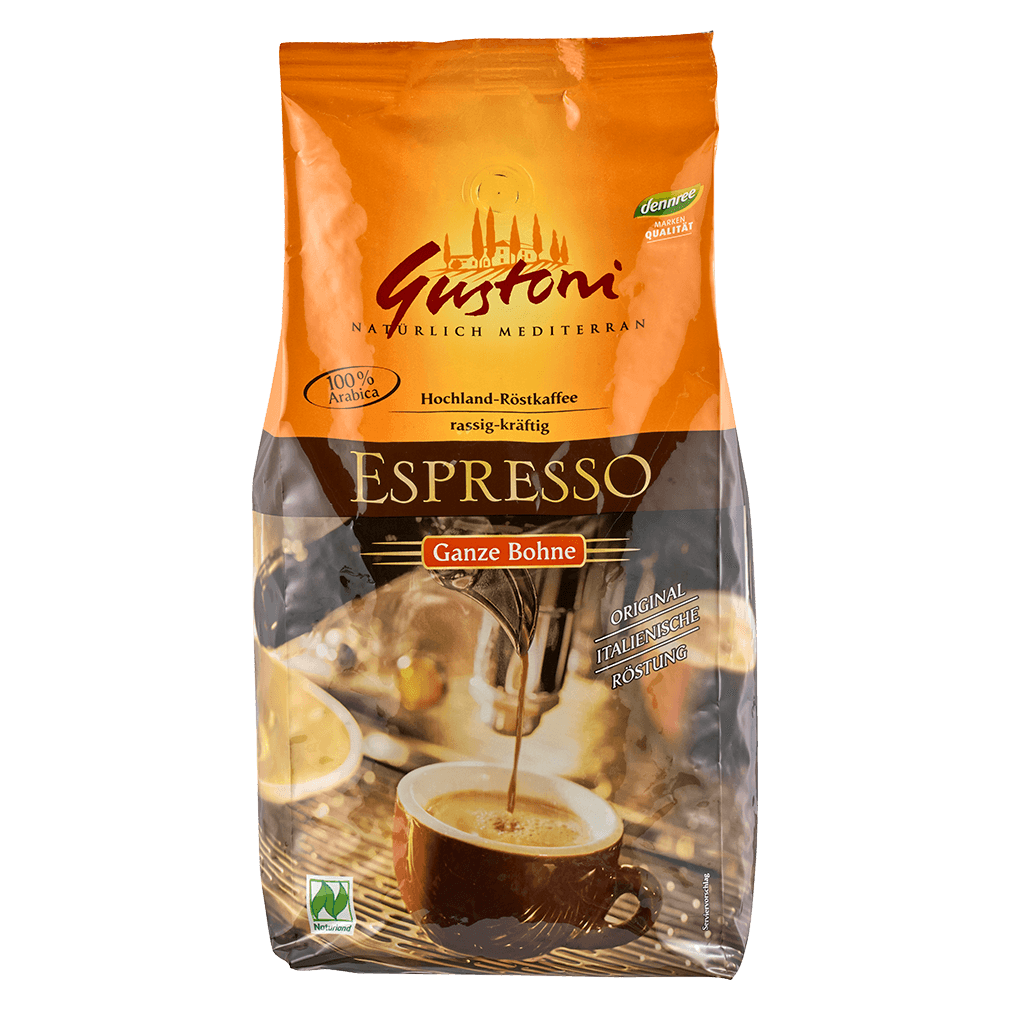 Bio Espresso, ganze Bohne von Gustoni