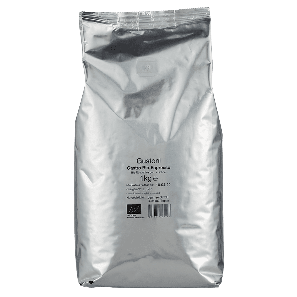 Bio Gastro Espresso, ganze Bohne, 1kg von Gustoni