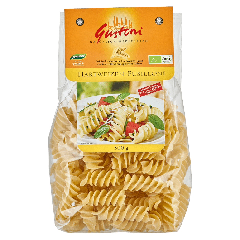 Bio Hartweizen Maxi-Fusilloni Bio Hartweizen Maxi-Fusilloni von Gustoni