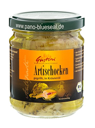 Gustoni Artischockenherzen in Kräuteröl (190 g) - Bio von Gustoni