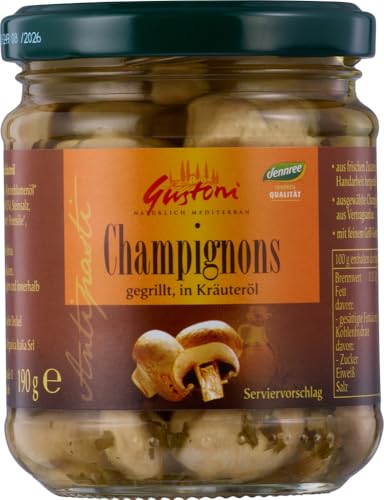 Gustoni Bio Champignons gegrillt, in Kräuteröl (2 x 190 gr) von Gustoni