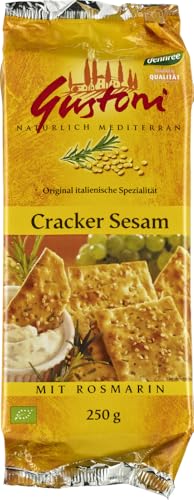 Cracker Sesam mit Rosmarin 1 x 250 gr von Gustoni