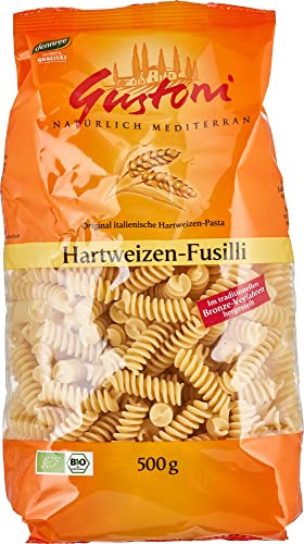 Gustoni Bio Hartweizen-Fusilli, bronze (2 x 500 gr) von Gustoni