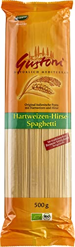 Gustoni Bio Hartweizen-Hirse-Spaghetti, bronze (2 x 500 gr) von Gustoni