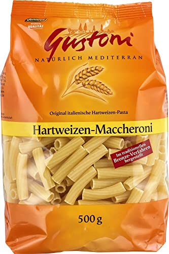 Gustoni Bio Hartweizen-Maccheroni, bronze (1 x 500 gr) von Gustoni