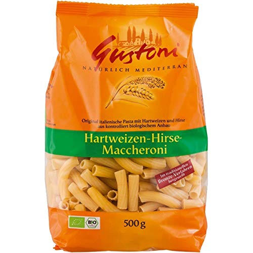 Gustoni Hartweizen-Makkaroni mit Hirse, kurz (500 g) - Bio von Gustoni