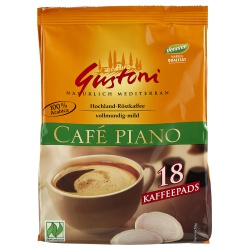 Kaffee-Pads Café piano (18 Stück) von Gustoni