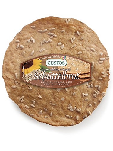GUSTOS - 6 Packungen Südtiroler Schüttelbrot aus Roggenmehl mit Sonnenkerne, zu jeweils 150 Gr., knusprig und leicht verdaulich von Gustos Südtirol