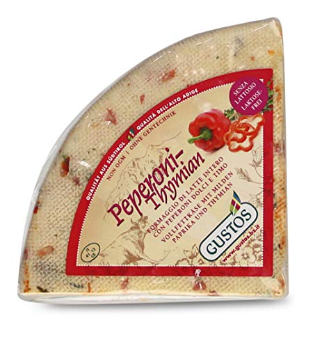 GUSTOS - Paprika-Thymian-Käse von Gustos, 650 GR ca, Thymian und Paprika machen aus diesem halbfesten Schnittkäse aus Kuhmilch einen unwiderstehlichen Hochgenuss von Gustos True Taste
