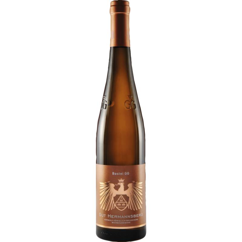 Bastei Riesling GG, Trocken, Nahe, Nahe, 2021, Weißwein von Gut Hermannsberg Weinhandels GmbH,55585,Niederhausen an der Nahe,Deutschland