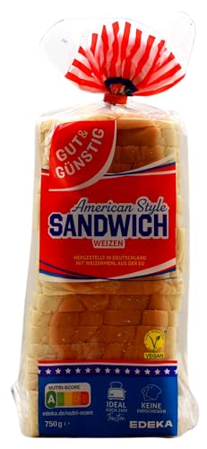 Gut & Günstig American Style Sandwich Toast, 10er Pack (10 x 750g) von Gut & Günstig
