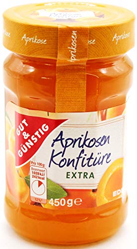 Gut & Günstig Aprikosen Konfitüre Extra, 10er Pack (10 x 450g) von Gut & Günstig