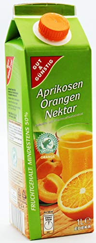 Gut & Günstig Aprikosen-Orangen Nektar, 8er Pack (8 x 1 l) von Gut & Günstig