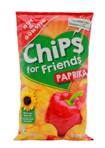 Gut & Günstig Chips for Friends Paprikachips, 10er Pack (10 x 200g) von Gut & Günstig