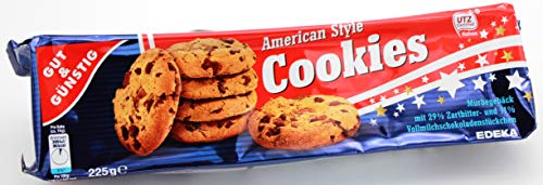 Gut & Günstig Cookies American Style, 24er Pack (24 x 225g) von Gut & Günstig