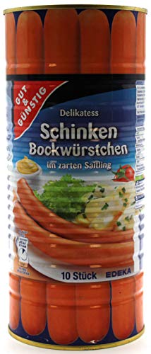 Gut & Günstig Delikatess Schinken Bockwürstchen, 3er Pack (3 x 900g) von Gut & Günstig