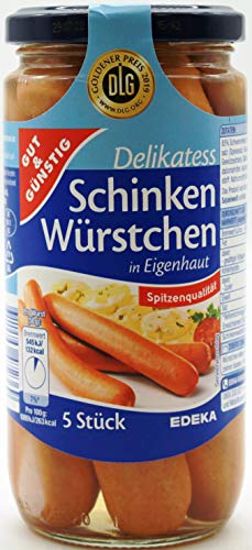 Gut & Günstig Delikatess Schinken-Würstchen, 12er Pack (12 x 250g) von Gut & Günstig