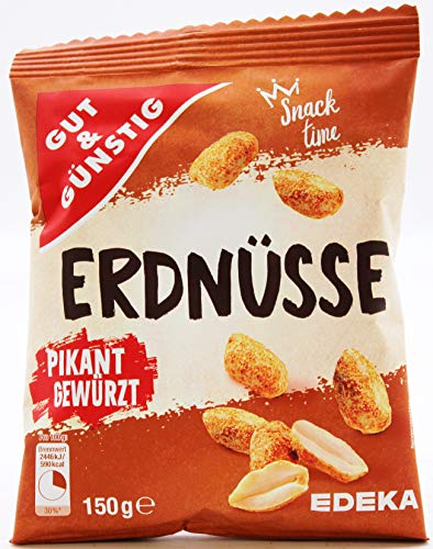 Gut & Günstig Erdnüsse pikant gewürtzt, 15er Pack (15 x 150g) von Gut & Günstig