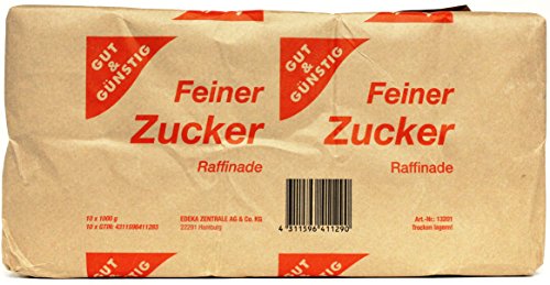 Gut & Günstig Feiner Zucker, 10er Pack (10 x 1kg) von Gut & Günstig