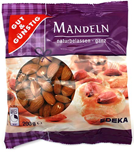 Gut & Günstig Ganze Mandeln naturbelassen, 10er Pack (10 x 200g) von Gut & Günstig