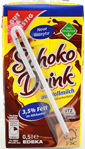 Gut & Günstig Schokodrink aus Vollmilch 3,5% Fett, 16er Pack (16 x 0,5 l) von Gut & Günstig