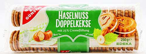 Gut & Günstig Haselnuss-Doppelkekse, 12er Pack (12 x 250g) von Gut & Günstig