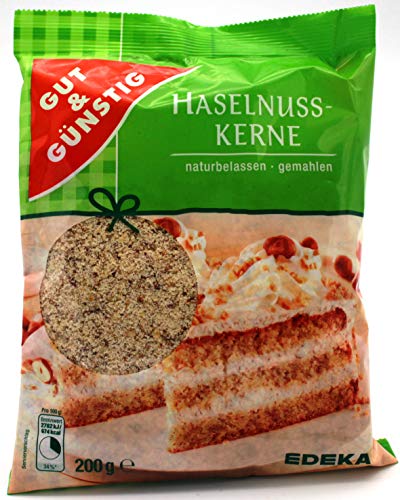 Gut & Günstig Haselnusskerne naturbelassen gemahlen, 25er Pack (25 x 200g) von Gut & Günstig