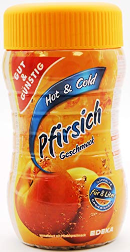 Gut & Günstig Hot & Cold Instantteegetränkgranulat Pfirsich, 12er Pack (12 x 400g) von Gut & Günstig