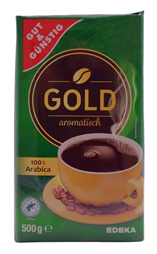 Gut & Günstig Kaffee Gold aromatisch, 6er Pack (6 x 500g) von Gut und Günstig