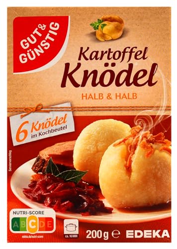 Gut & Günstig Kartoffel-Knödel halb & halb, 16er Pack (16 x 200g) von Gut & Günstig