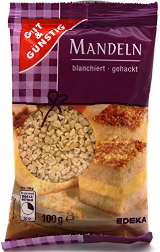 Gut & Günstig Mandeln blanchiert und gehackt, 5er Pack (5 x 100g) von Gut & Günstig