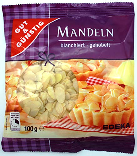 Gut & Günstig Mandeln gehobelt, 25er Pack (25 x 100g) von Gut & Günstig