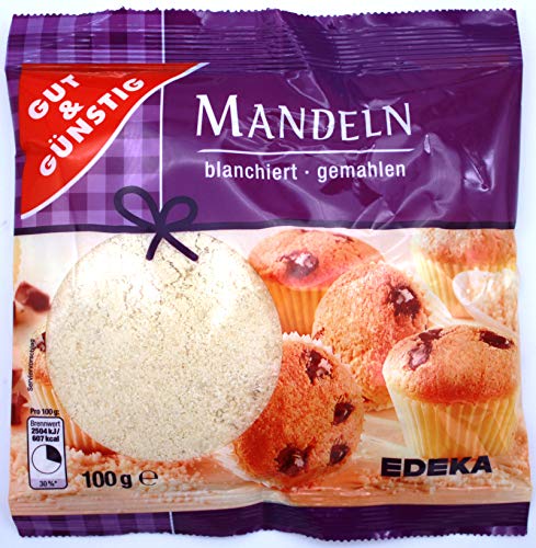 Gut & Günstig Mandeln gemahlen, 25er Pack (25 x 100g) von Sattie