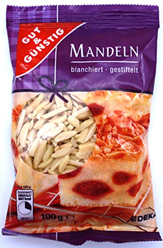 Gut & Günstig Mandeln gestiftelt, 25er Pack (25 x 100g) von Gut & Günstig