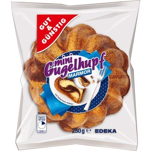 Gut & Günstig Mini Gugelhupf Marmor, 3er Pack, (3 x 250g) von Gut & Günstig