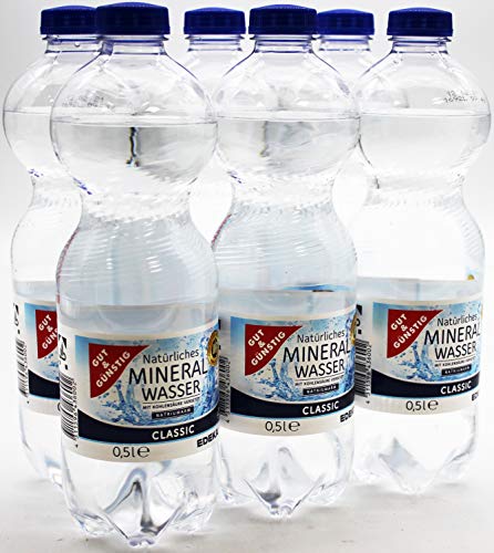 Gut und Günstig Natürliches Mineralwasser Classic, 6er Pack (6 x 0.5 l) EINWEG von Gut & Günstig